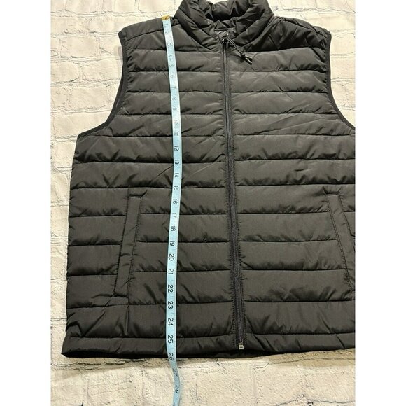 Aeropostale Sleeveless Mens Vest Jacket Puffer Pockets Black Size Medium L New - Picture 7 of 7